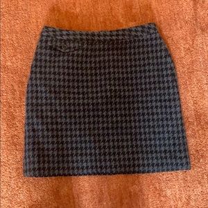 J Crew wool houndstooth skirt